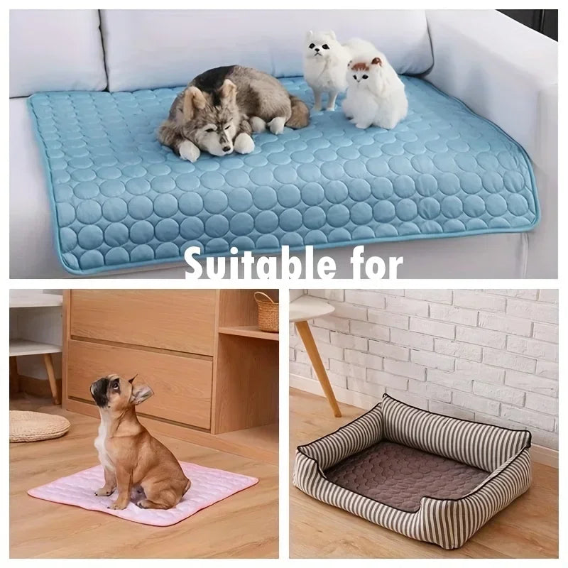 NEW Pet Cooling Mat Summer Cat and Dog Sofa Mat Soft Ice Silk Cold Feeling Nest Mat Summer Dog Cooling Mat Pet Products Dog Beds