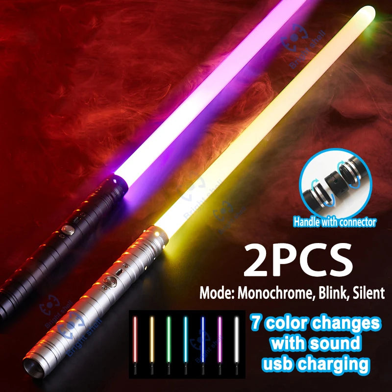 RGB Metal Lightsaber Laser Sword Toys Light Saber 15Color Change Kids Soundfonts Force FX FOC Blaster Toys Jedi Laser Sword Gift