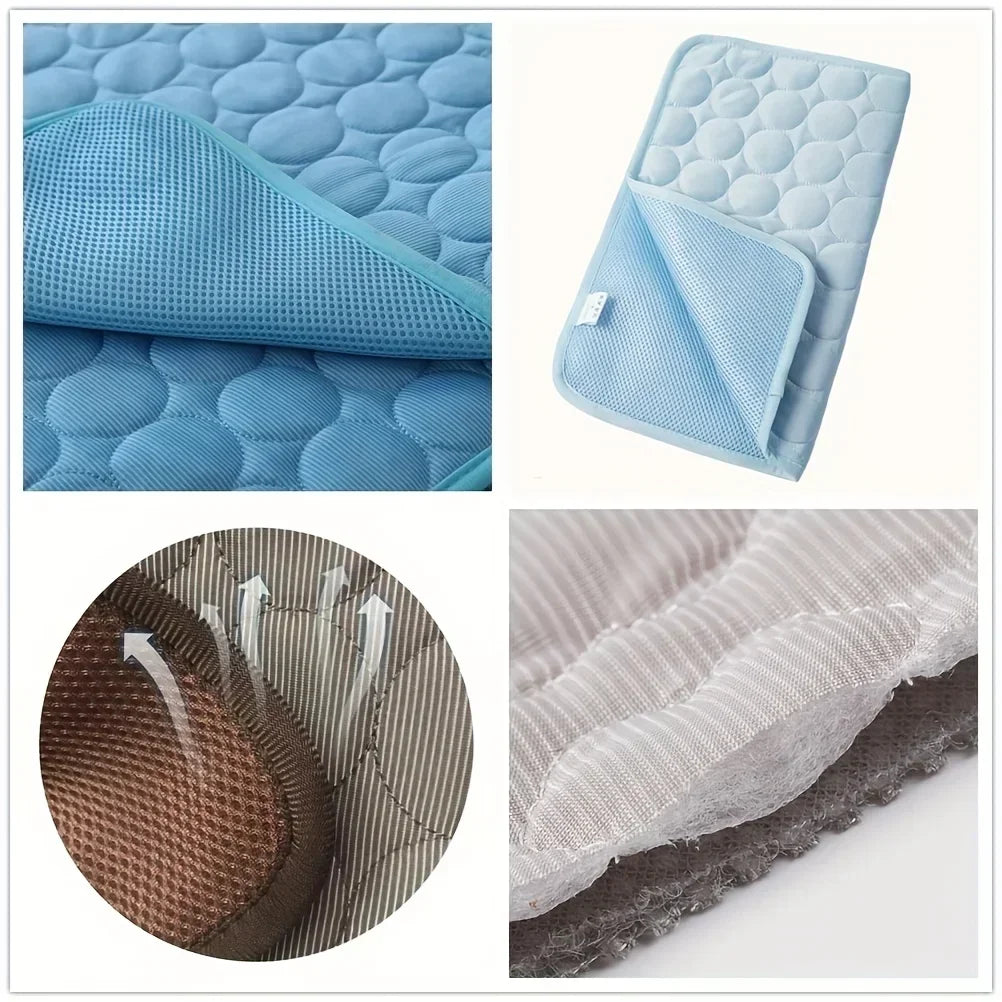 NEW Pet Cooling Mat Summer Cat and Dog Sofa Mat Soft Ice Silk Cold Feeling Nest Mat Summer Dog Cooling Mat Pet Products Dog Beds