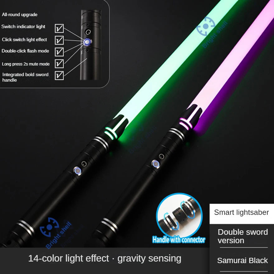 RGB Metal Lightsaber Laser Sword Toys Light Saber 15Color Change Kids Soundfonts Force FX FOC Blaster Toys Jedi Laser Sword Gift