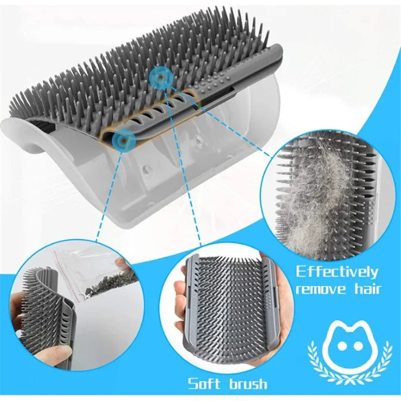 New pet Cat Corner Scrubber Massager Cat Scratching Scratching Scratcher Cat Brush Comb Massage Corner Brush Pet Supplies