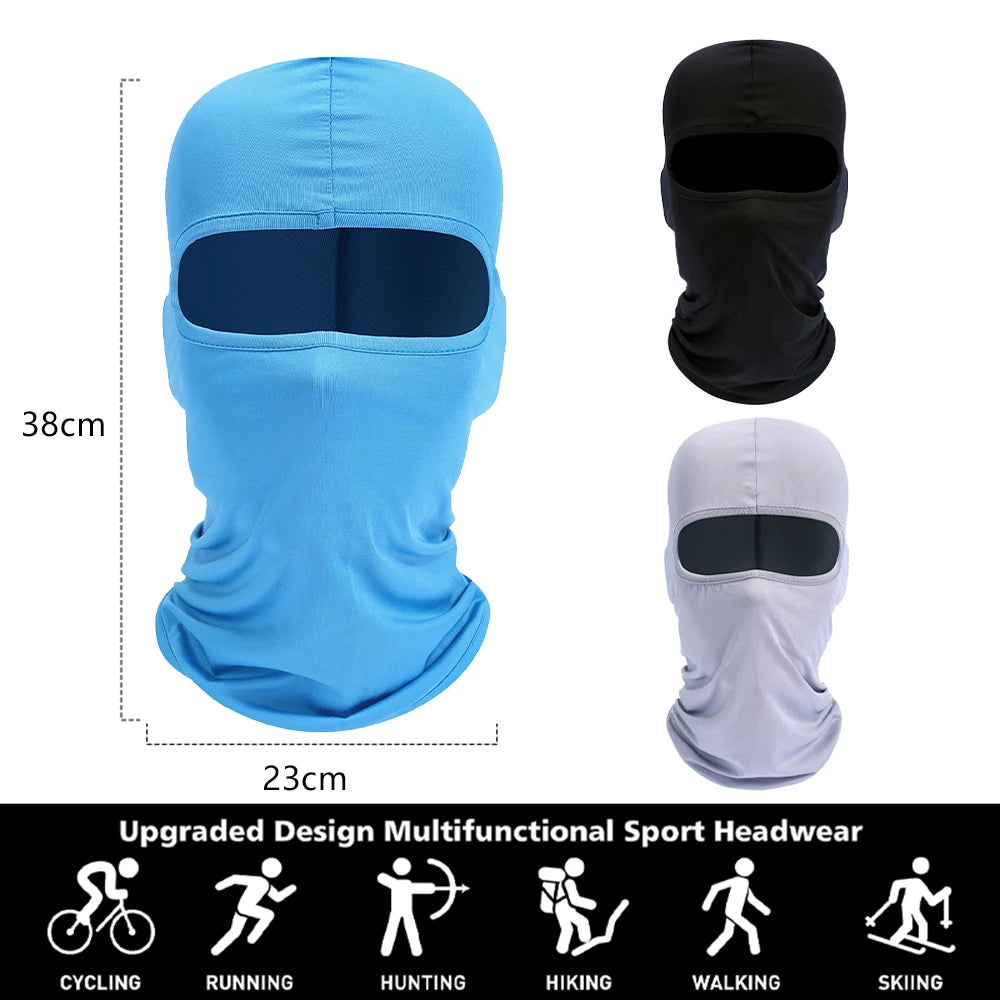 Breathable Balaclava Motorcycle Face Mask Moto Helmet Bandana Hood Windproof Dustproof Face Shield Men's MTB Bike Full Face Mask