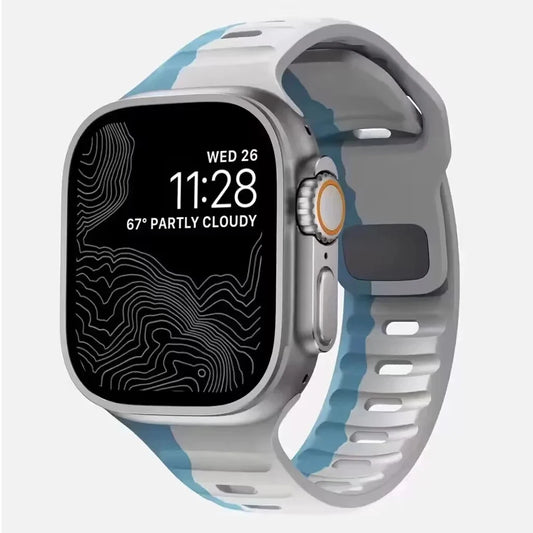 Silicone Strap for Apple Watch Band S10 9 8 41mm 45mm ultra 2 49mm 44mm 40mm 38 42mm Correa Bracelet for Iwatch Series 6 SE 5 4