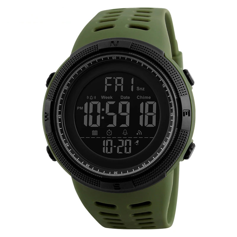 SKMEI  Fashion  Men Multifunction WatchesOutdoor Sport Watch  Alarm Clock Chrono 5Bar Waterproof Digital Watch reloj hombre 1251