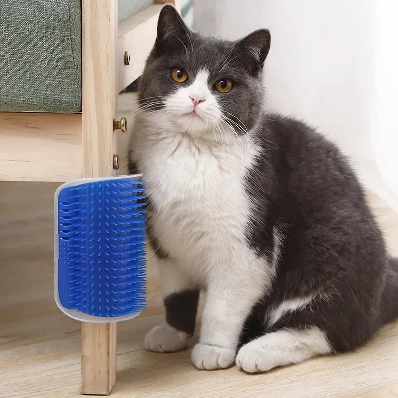 New pet Cat Corner Scrubber Massager Cat Scratching Scratching Scratcher Cat Brush Comb Massage Corner Brush Pet Supplies