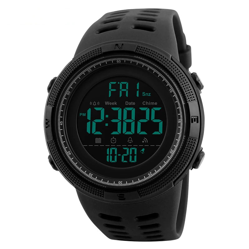 SKMEI  Fashion  Men Multifunction WatchesOutdoor Sport Watch  Alarm Clock Chrono 5Bar Waterproof Digital Watch reloj hombre 1251