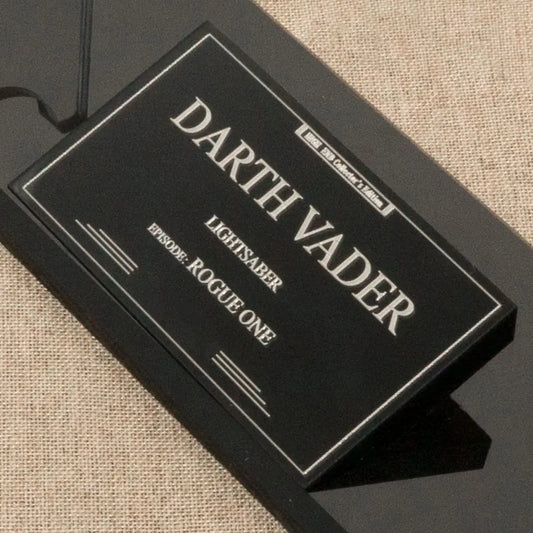 Rogue Darth Vader Lightsabers collection display stand nameplate acrylic material 89sabers ELFsabers TXQsabers LGTsabers