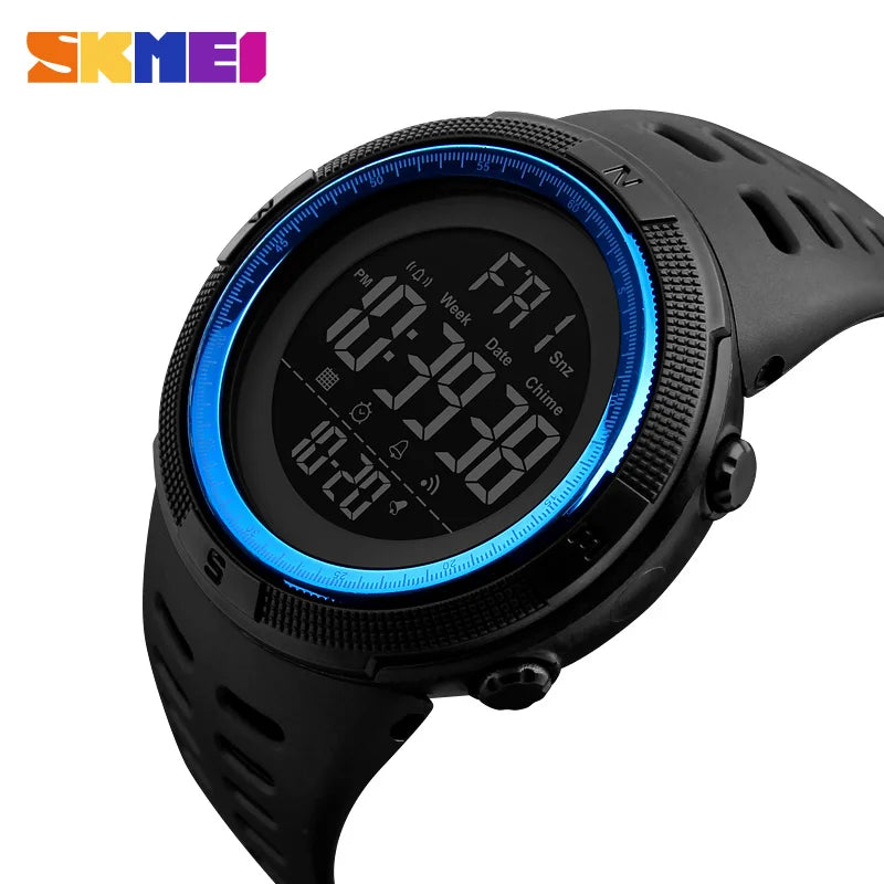 SKMEI  Fashion  Men Multifunction WatchesOutdoor Sport Watch  Alarm Clock Chrono 5Bar Waterproof Digital Watch reloj hombre 1251