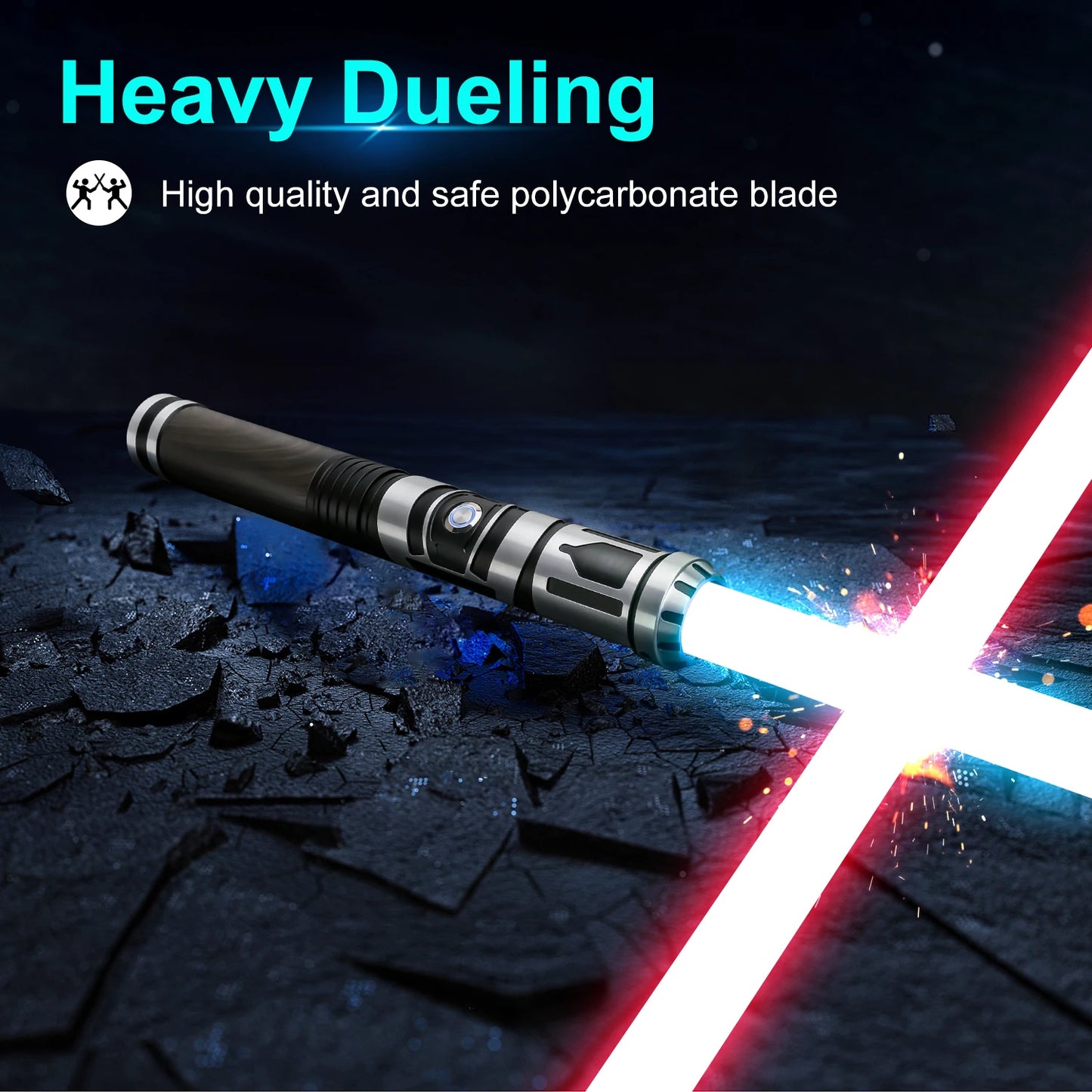TXQSABER Heavy Dueling Lightsaber Neo Pixel SNV4 Smooth Swing Metal Hilt Laser Sword Blaster Force Cosplay Toys 1977saberfeast