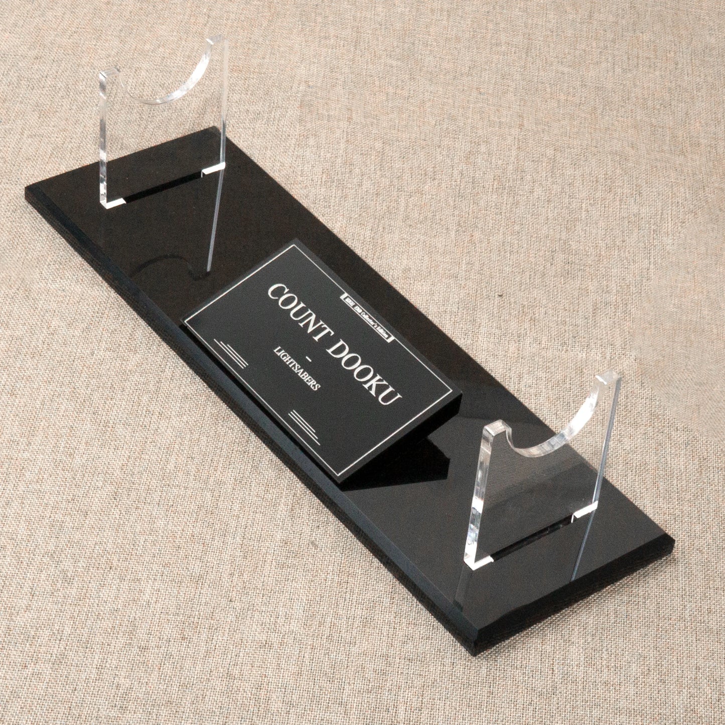 COUNT DOOKU Lightsabers collection display stand saber nameplate acrylic material 89sabers ELFsaber LGTsaber Can be used
