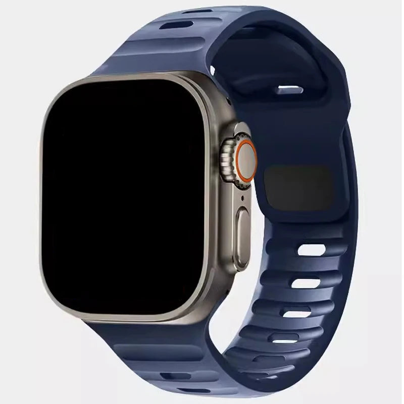 Silicone Strap for Apple Watch Band S10 9 8 41mm 45mm ultra 2 49mm 44mm 40mm 38 42mm Correa Bracelet for Iwatch Series 6 SE 5 4