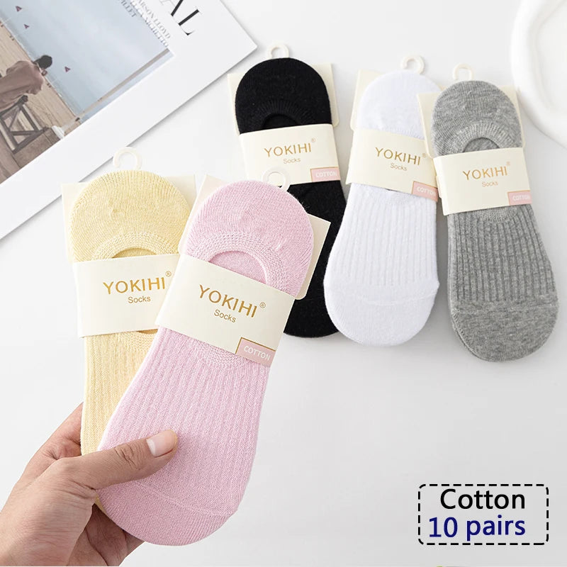 5/7/10 Pairs of Men/women Boat Socks, Plain Color, Anti Odor, Summer Ankle Socks, Casual and Breathable Low Waisted Socks