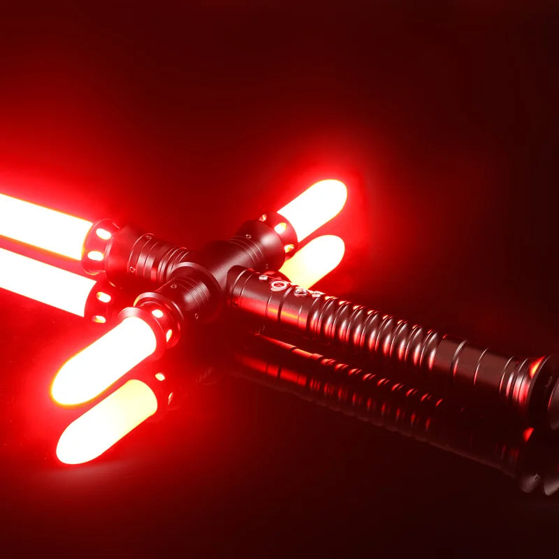 Yanqing Kylo Cross RGB Lightsaber Metal Hilt With 10 Set Sound Fonts Ren Smoth Swing Heavy Dueling Pixel Laser Sword Toys