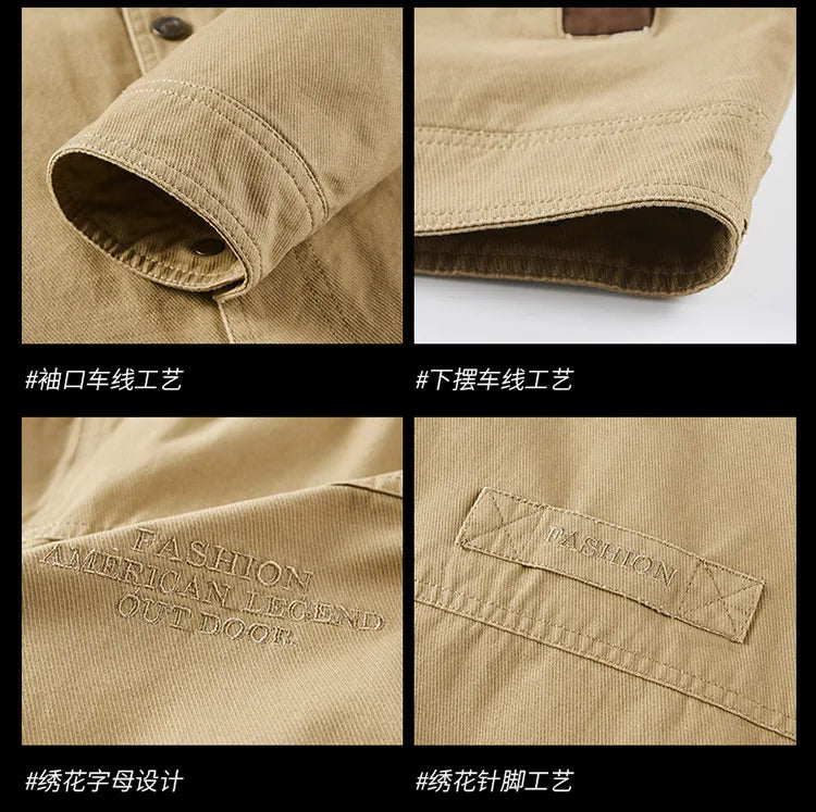 Spring Autumn Jacket Men Cotton Windbreaker Bomber Coat Military Men's Tactics Jackets Man Cargo Casual Jacket Mens Clothes New