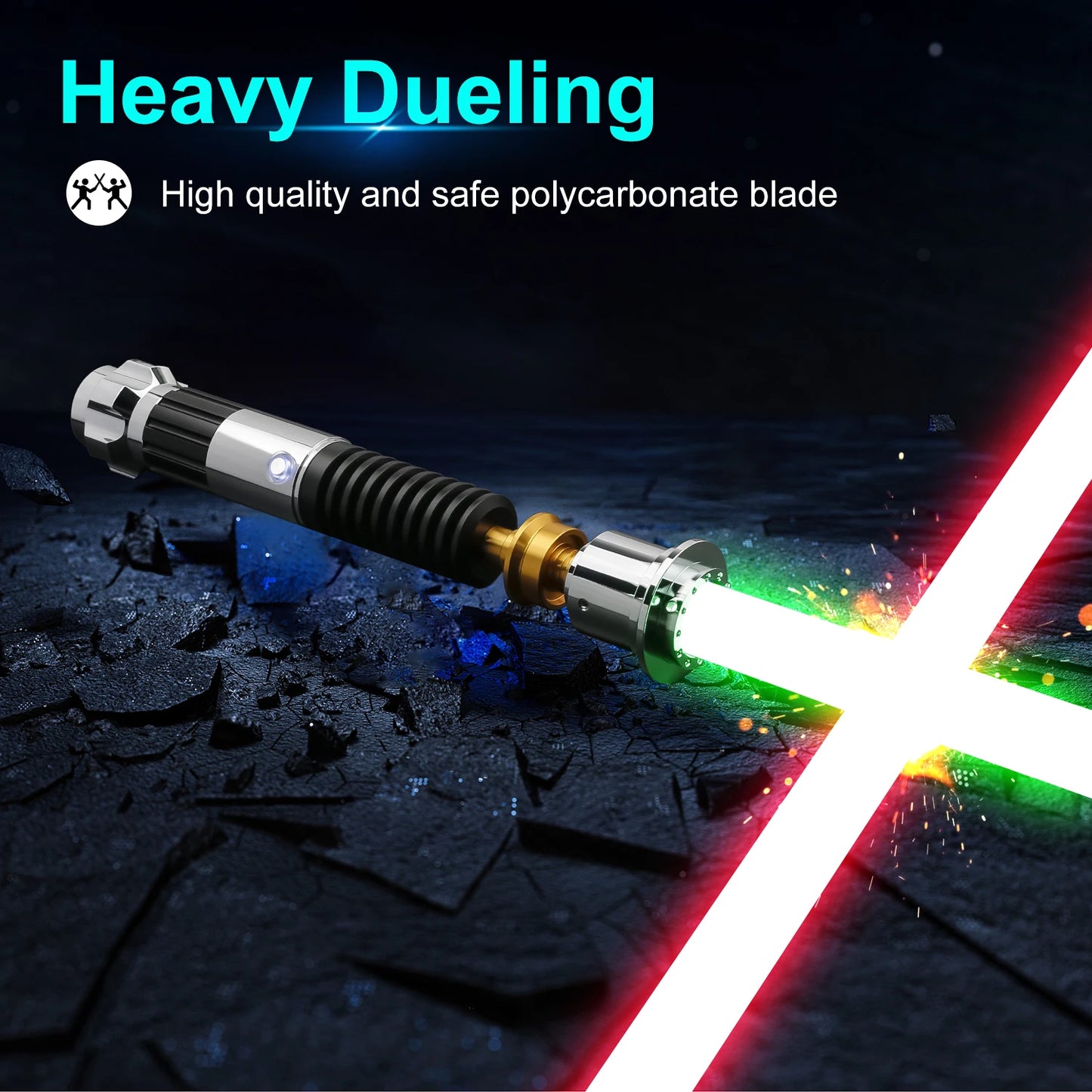 TXQSABER Obiwan Kenobi Lightsaber Neo Pixel SNV4 Proffie Smooth Swing App Control Metal Hilt Laser Saber Replica Cosplay Toys