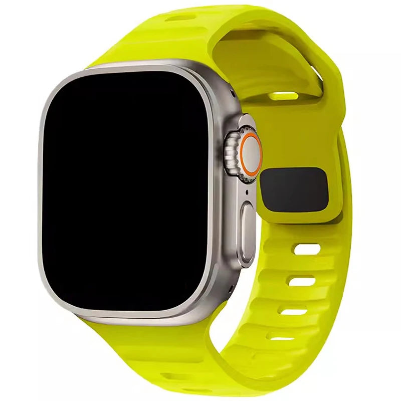Silicone Strap for Apple Watch Band S10 9 8 41mm 45mm ultra 2 49mm 44mm 40mm 38 42mm Correa Bracelet for Iwatch Series 6 SE 5 4