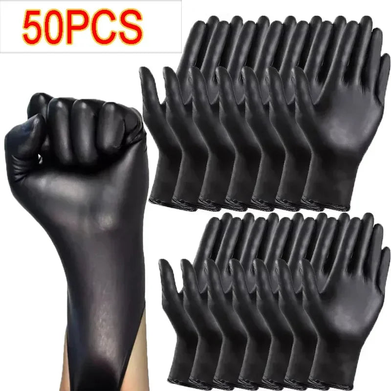 20/50/100pcs Black vinyl gloves food grade gloves disposable gloves for cleaning cooking food preparation latex free powder free