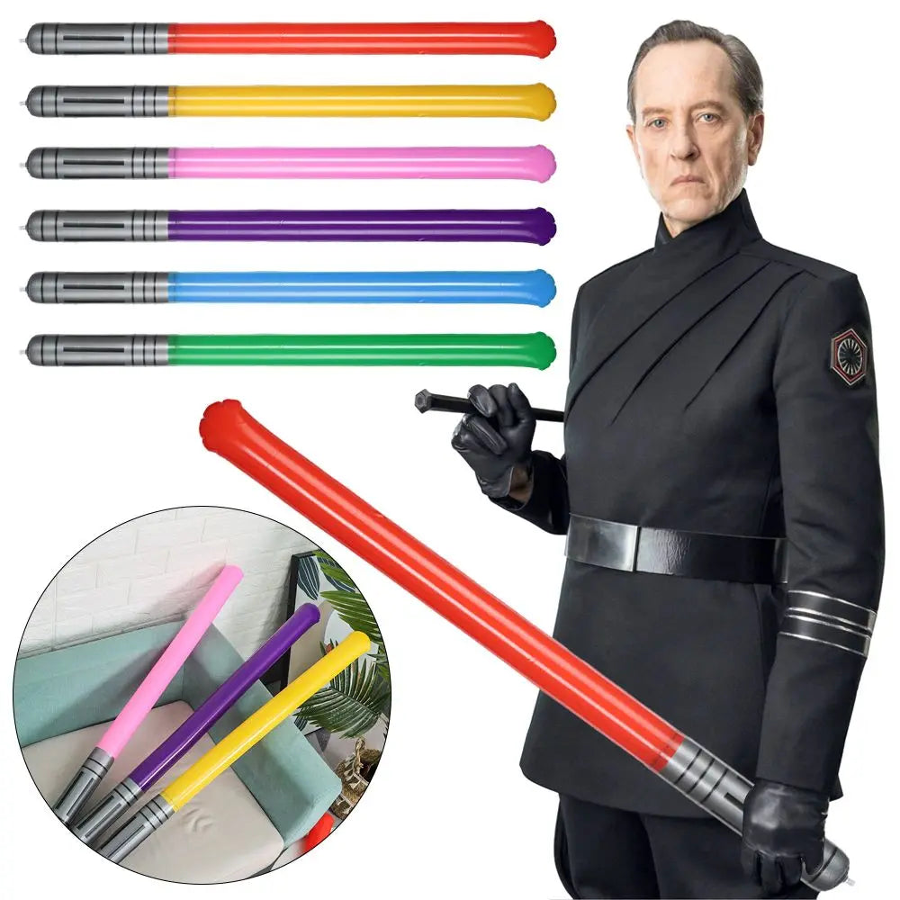 6Pcs Inflatable Cosplay Light Saber Inflatable Sword Toys Boys for Star Fans Children War Game Birthdays Party Props Gifts