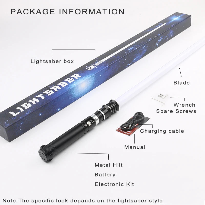 TXQSABER Lightsaber Neo Pixel Heavy Dueling RGB Juguetes Laser Saber Metal Hilt Smooth Swing Combat Cosplay Luminous Kids Toys