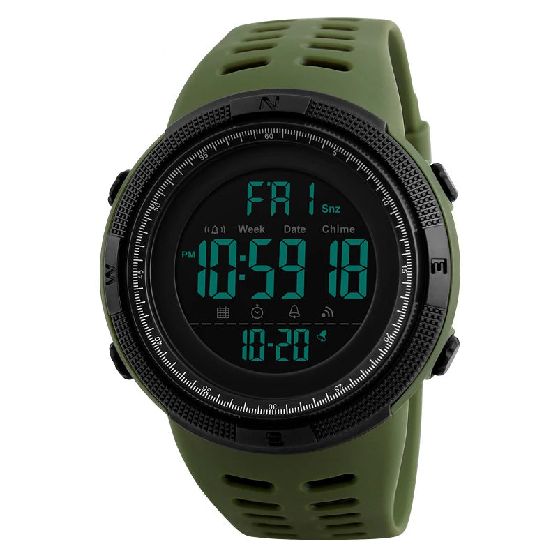SKMEI  Fashion  Men Multifunction WatchesOutdoor Sport Watch  Alarm Clock Chrono 5Bar Waterproof Digital Watch reloj hombre 1251