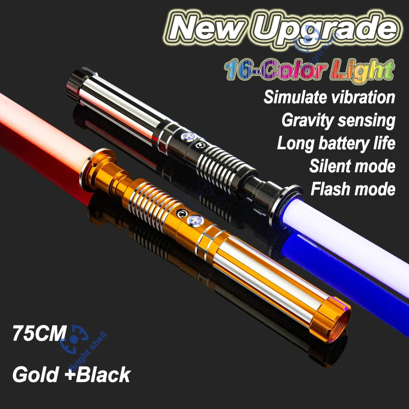RGB Metal Lightsaber Laser Sword Toys Light Saber 15Color Change Kids Soundfonts Force FX FOC Blaster Toys Jedi Laser Sword Gift