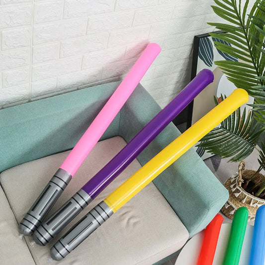 6Pcs Inflatable Cosplay Light Saber Inflatable Sword Toys Boys for Star Fans Children War Game Birthdays Party Props Gifts