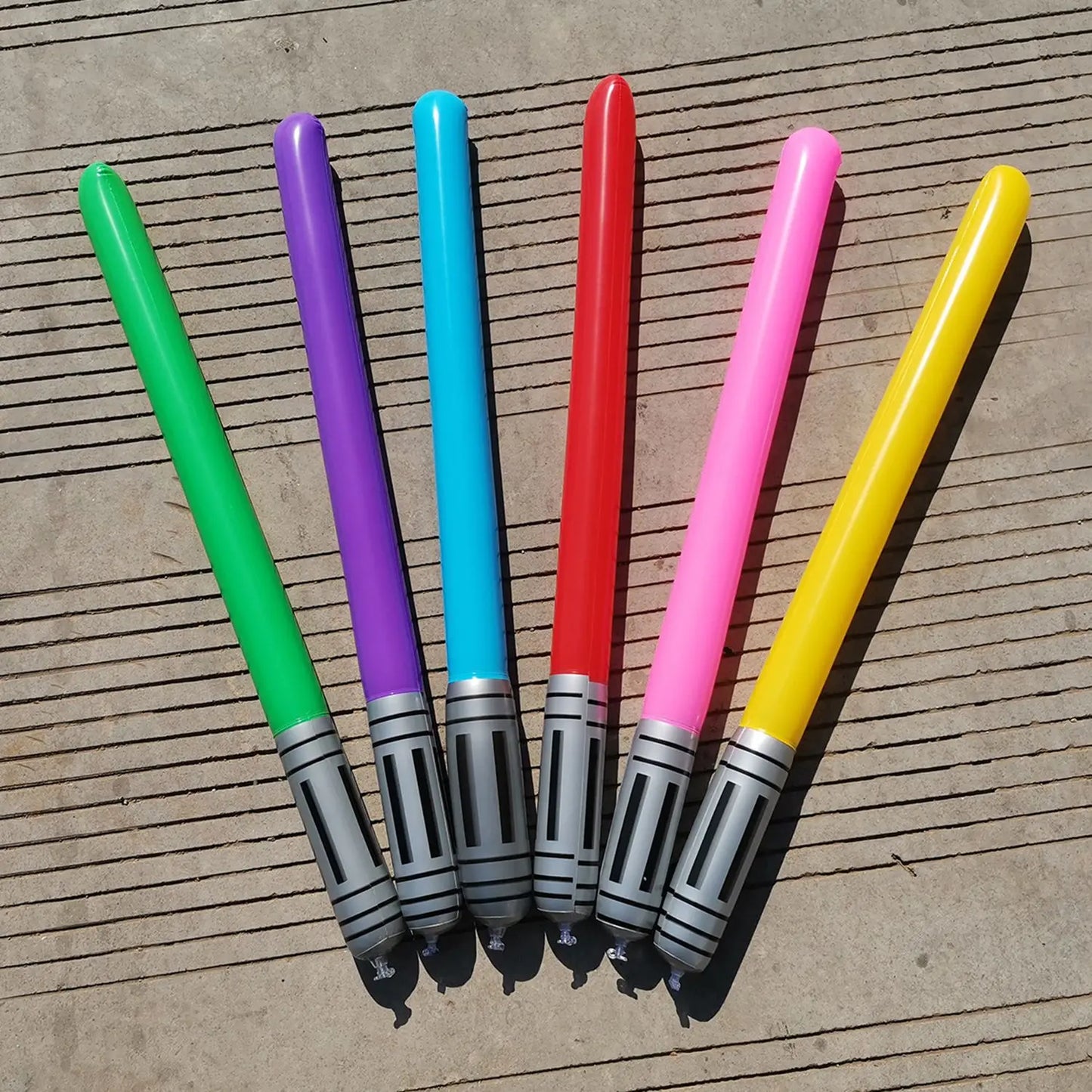 6Pcs Inflatable Cosplay Light Saber Inflatable Sword Toys Boys for Star Fans Children War Game Birthdays Party Props Gifts