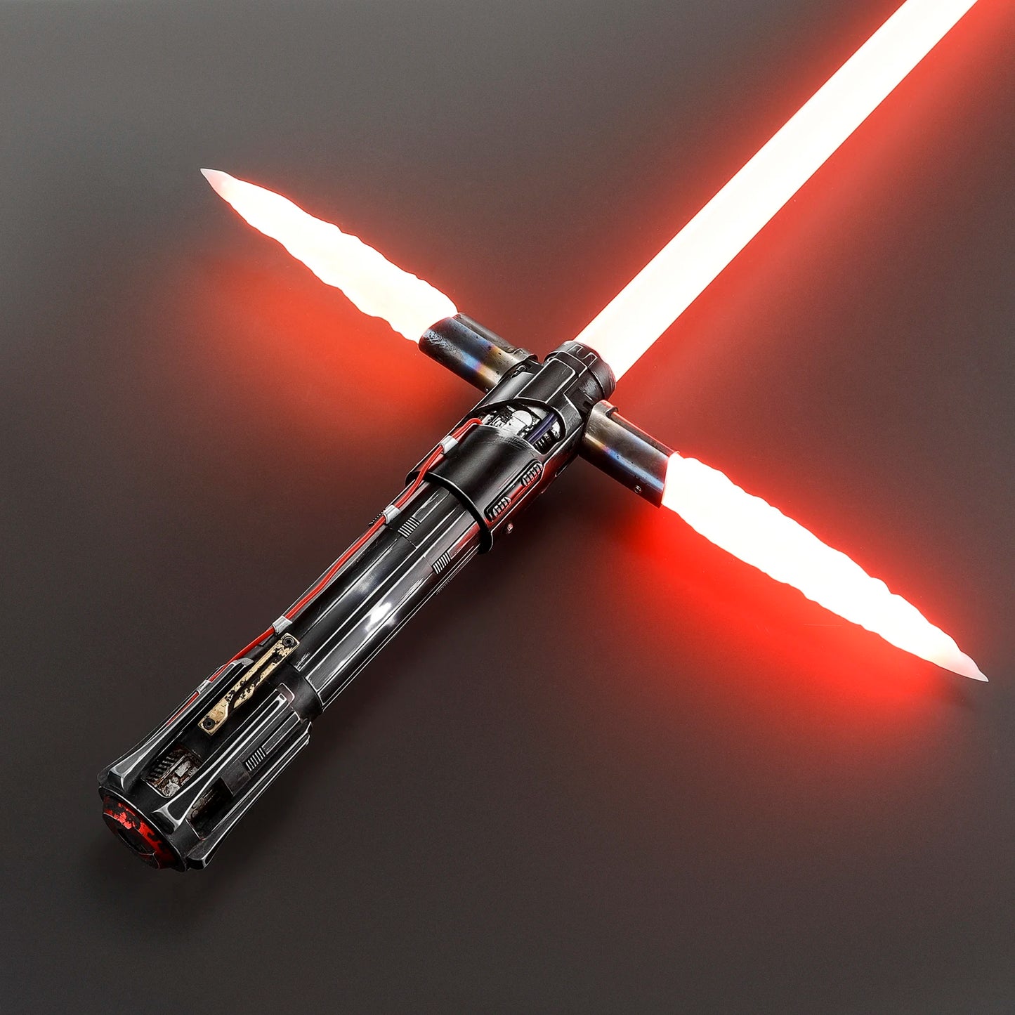 DamienSaber Kylo Ren Lightsaber Metal Hilt Force Heavy Dueling Saber Motion Control with 34 Sound Fonts Sensitive Smooth Swing