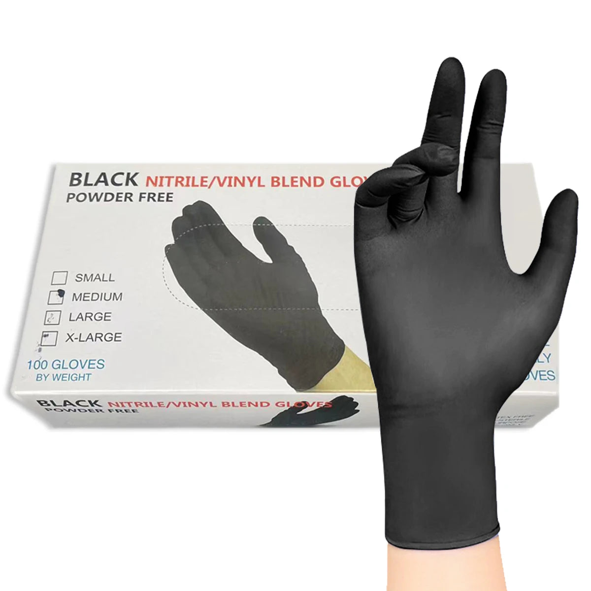 20/50/100pcs Black vinyl gloves food grade gloves disposable gloves for cleaning cooking food preparation latex free powder free