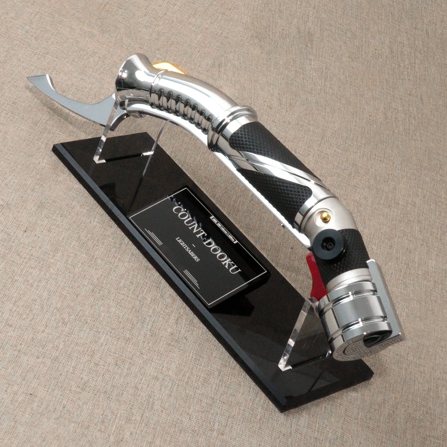 COUNT DOOKU Lightsabers collection display stand saber nameplate acrylic material 89sabers ELFsaber LGTsaber Can be used