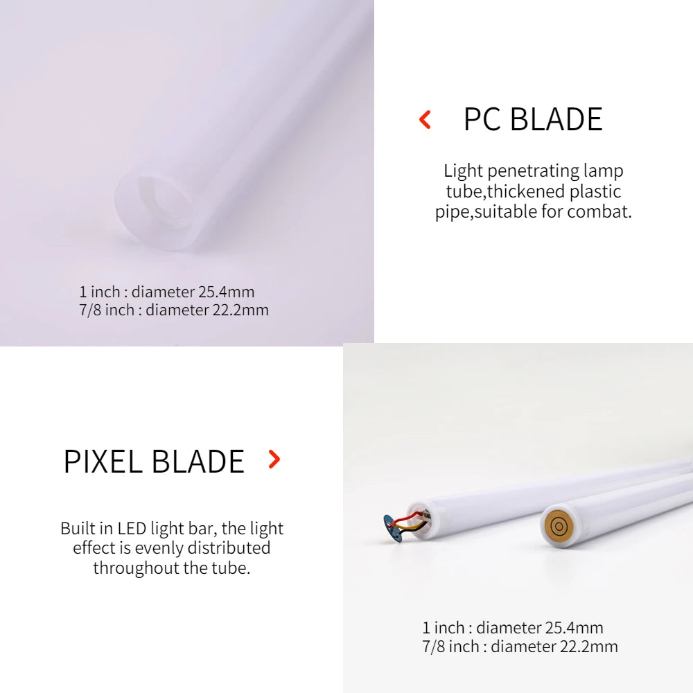 TXQ NEO Pixel RGB Combat Heavy Dueiling Durable SK6812 82cm232pcs thicker Lightsaber 1inch 7/8inch 3mm 82cm/92cm Length PC Blade