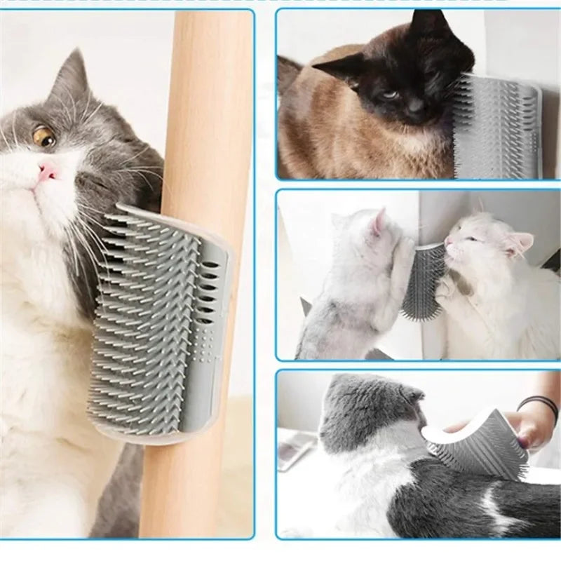 New pet Cat Corner Scrubber Massager Cat Scratching Scratching Scratcher Cat Brush Comb Massage Corner Brush Pet Supplies