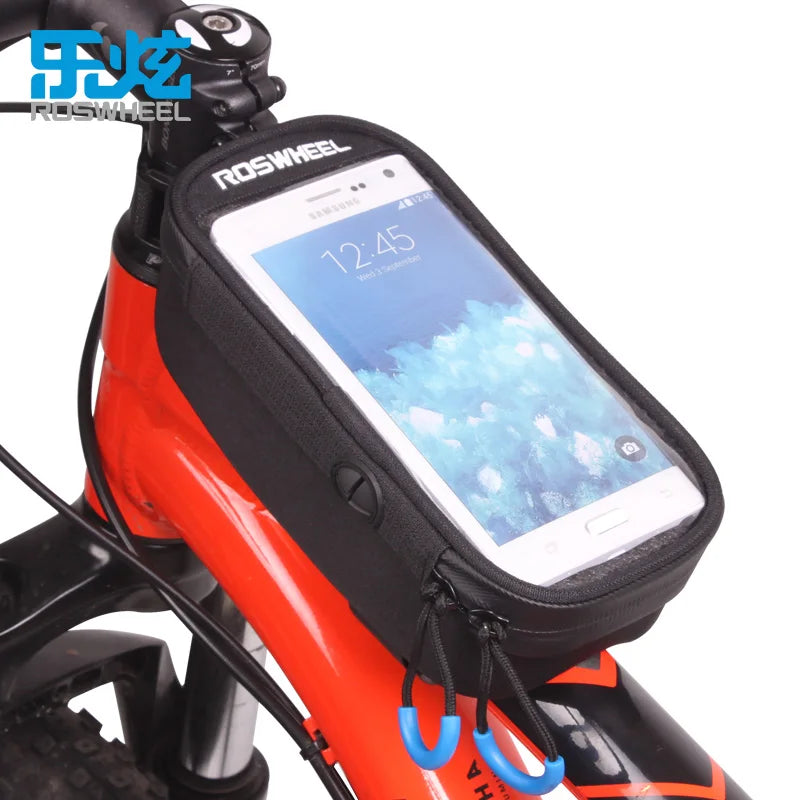 12496 BICYCLE BAGS CYCLING BIKE FRAME IPHONE BAGS  HOLDER PANNIER MOBILE PHONE BAG CASE POUCH
