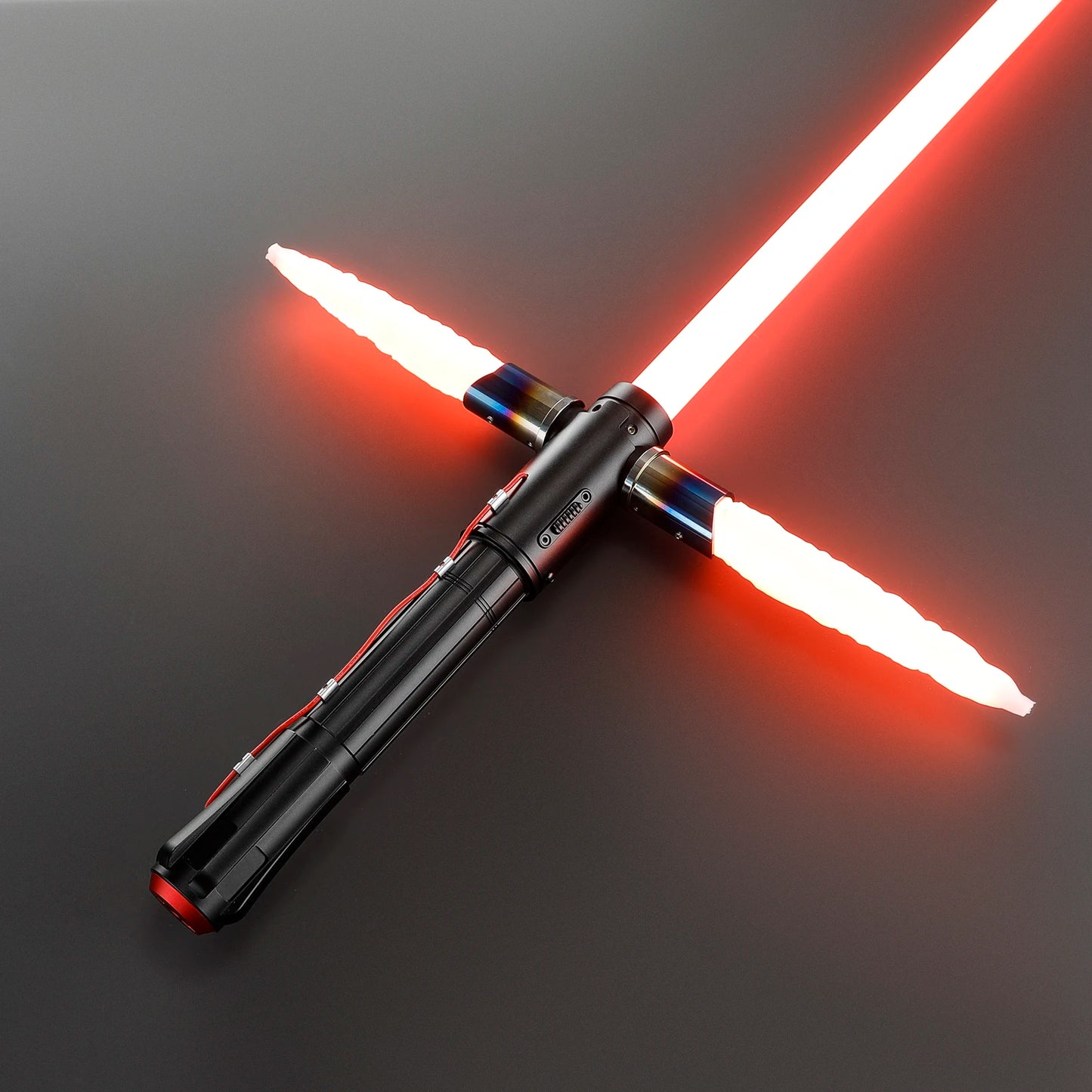 DamienSaber Kylo Ren Lightsaber Metal Hilt Force Heavy Dueling Saber Motion Control with 34 Sound Fonts Sensitive Smooth Swing