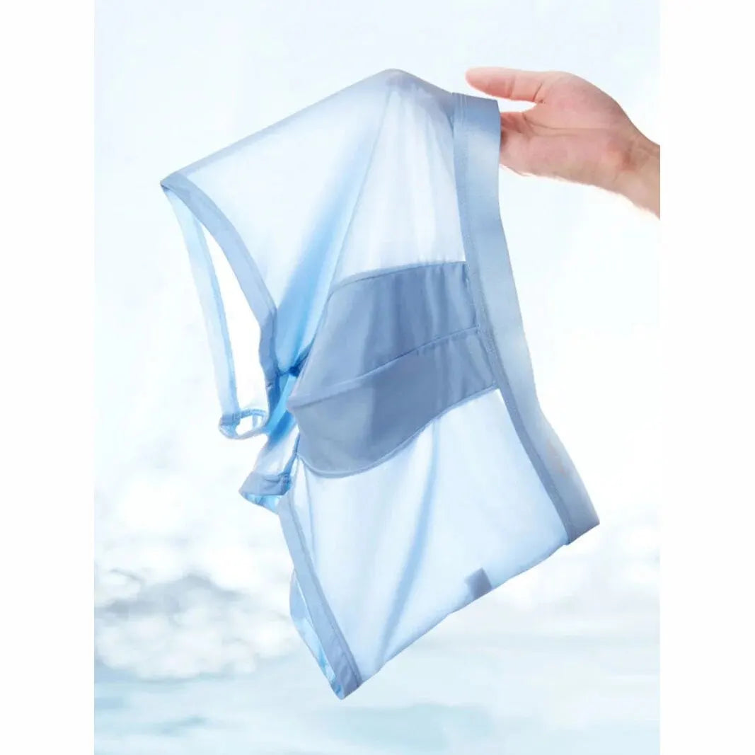 4pcs Boxer Shorts Men's Ice Silk Underwear Cool Underpants Breathable Sexy Thin Panties U Convex Lingerie Wholesale Lots L-6XL