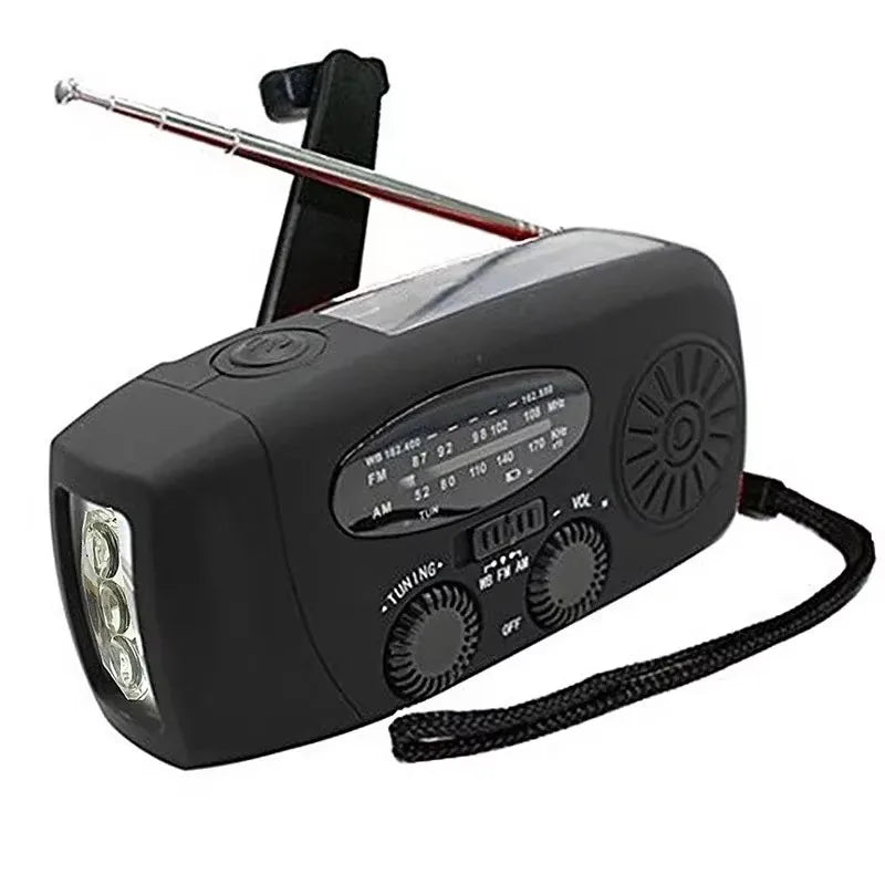 Multifunctional Portable Hand Crank Power Generation Emergency Radio Solar LED Flashlight Disaster Prevention FM NOAA Power Bank