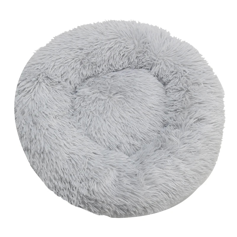 40-90cm Round Pet Bed for Large Dog Bed Super Soft Cat Bed Long Plush Dog House for Medium Dog House Winter Warm Sleeping