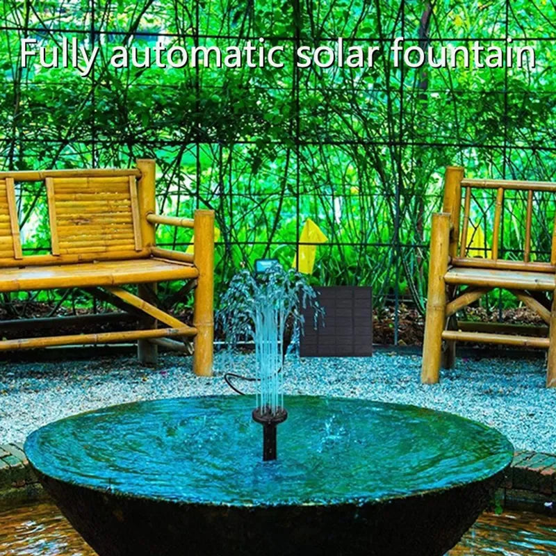 1PC Solar Fountain Pump Kit With Individual Solar Panels For Bird Bath Outdoor Pond Courtyard Garden And Fish Tank