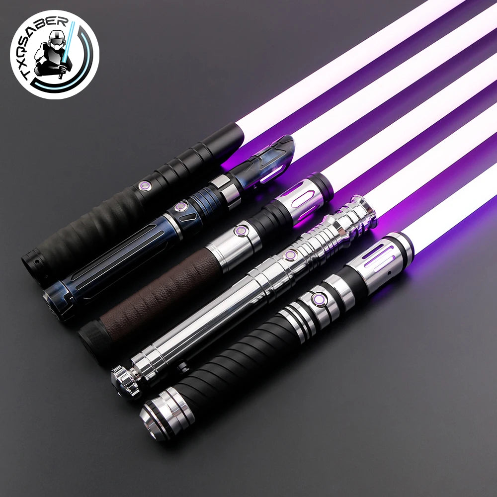 TXQSABER Lightsaber Neo Pixel Heavy Dueling RGB Juguetes Laser Saber Metal Hilt Smooth Swing Combat Cosplay Luminous Kids Toys