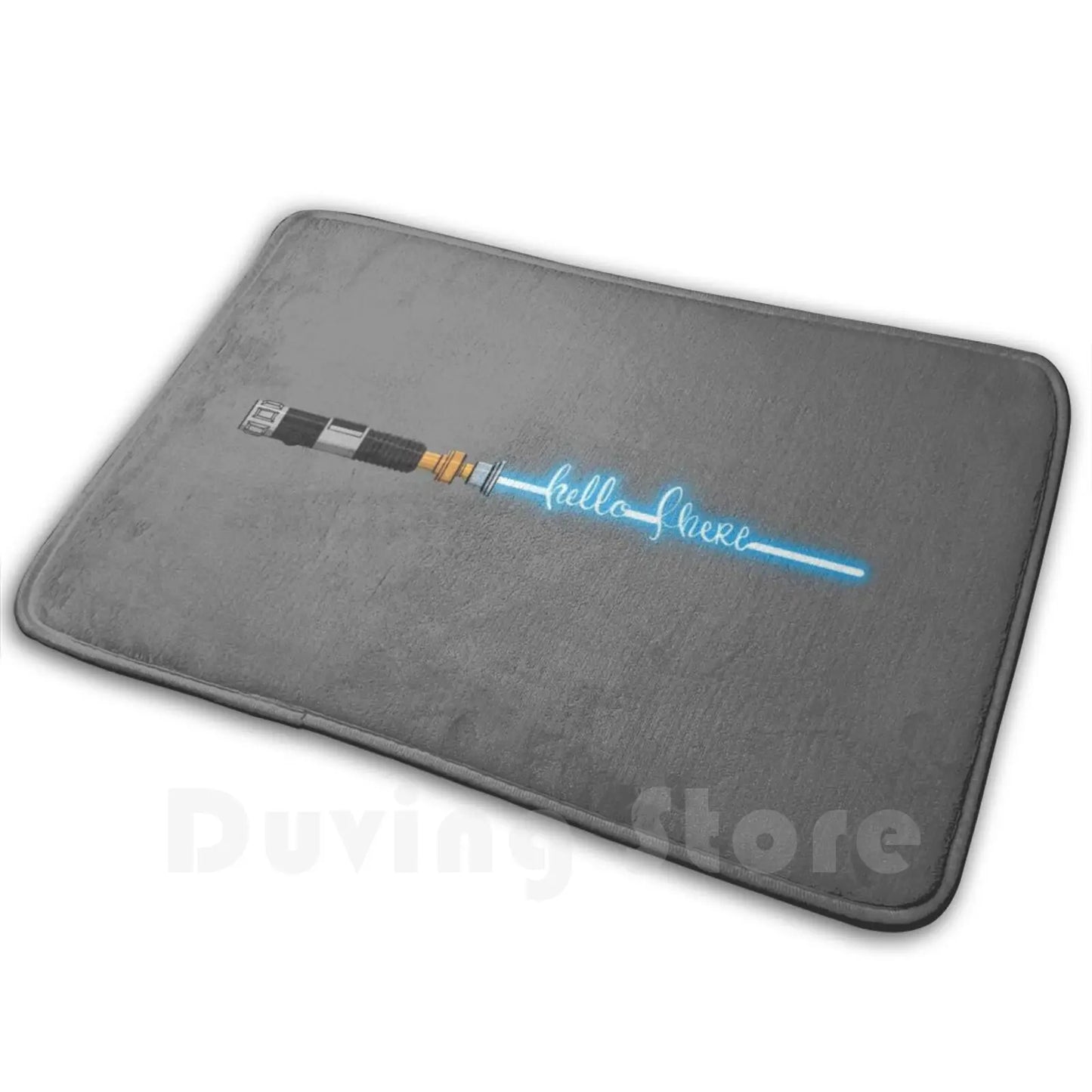 Hello There Carpet Mat Rug Cushion Soft Obi Hello Wars Saber There Star Light Blue