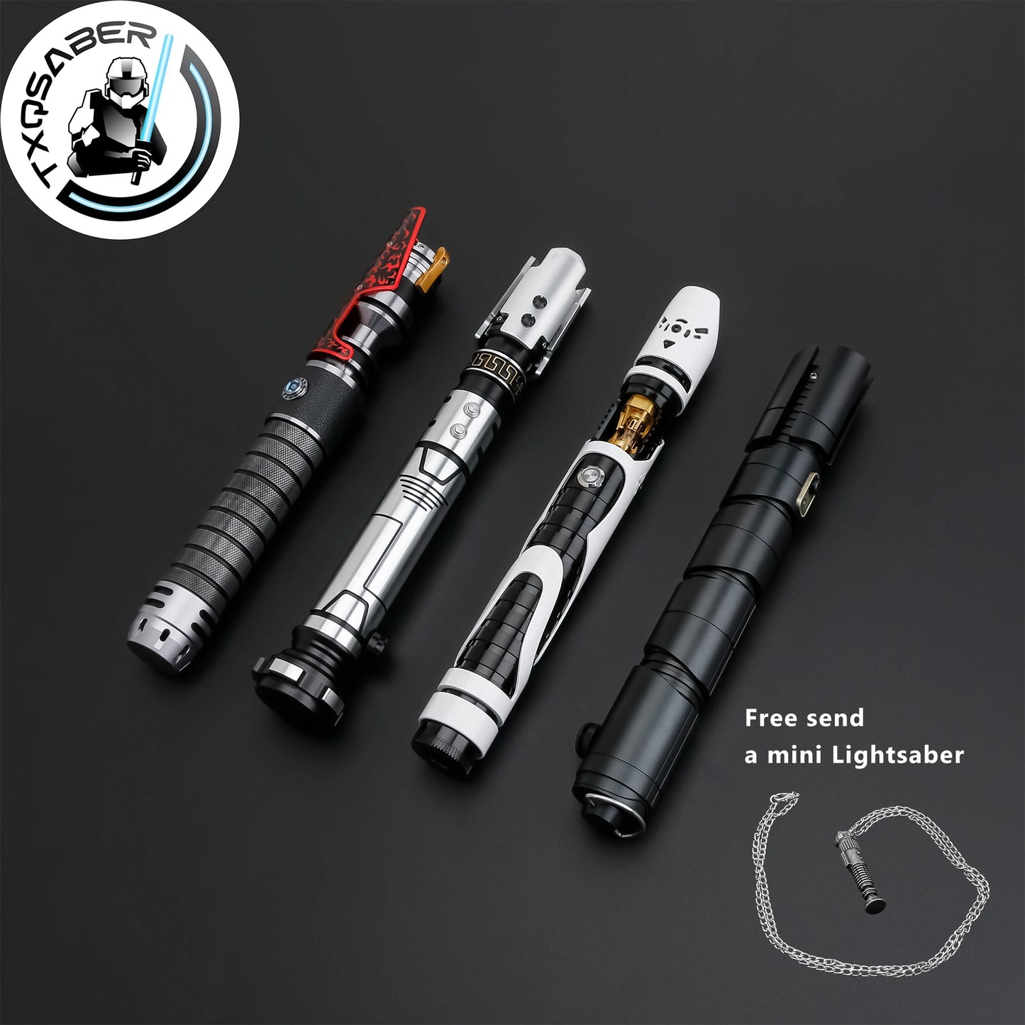 TXQSABER Lightsaber Designed Series Jedi Heavy Dueling Empty Metal Hilt Light Saber Parts Lasersword for Adult Cosplay Toys