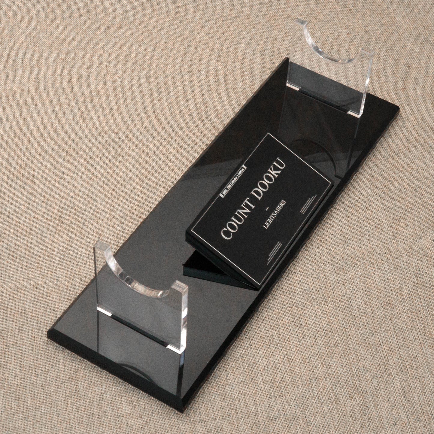 COUNT DOOKU Lightsabers collection display stand saber nameplate acrylic material 89sabers ELFsaber LGTsaber Can be used